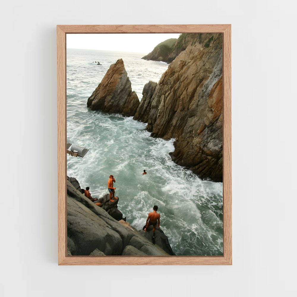Poster Plongeon à La Quebrada – affiche Plongeon de falaise (vue 4)